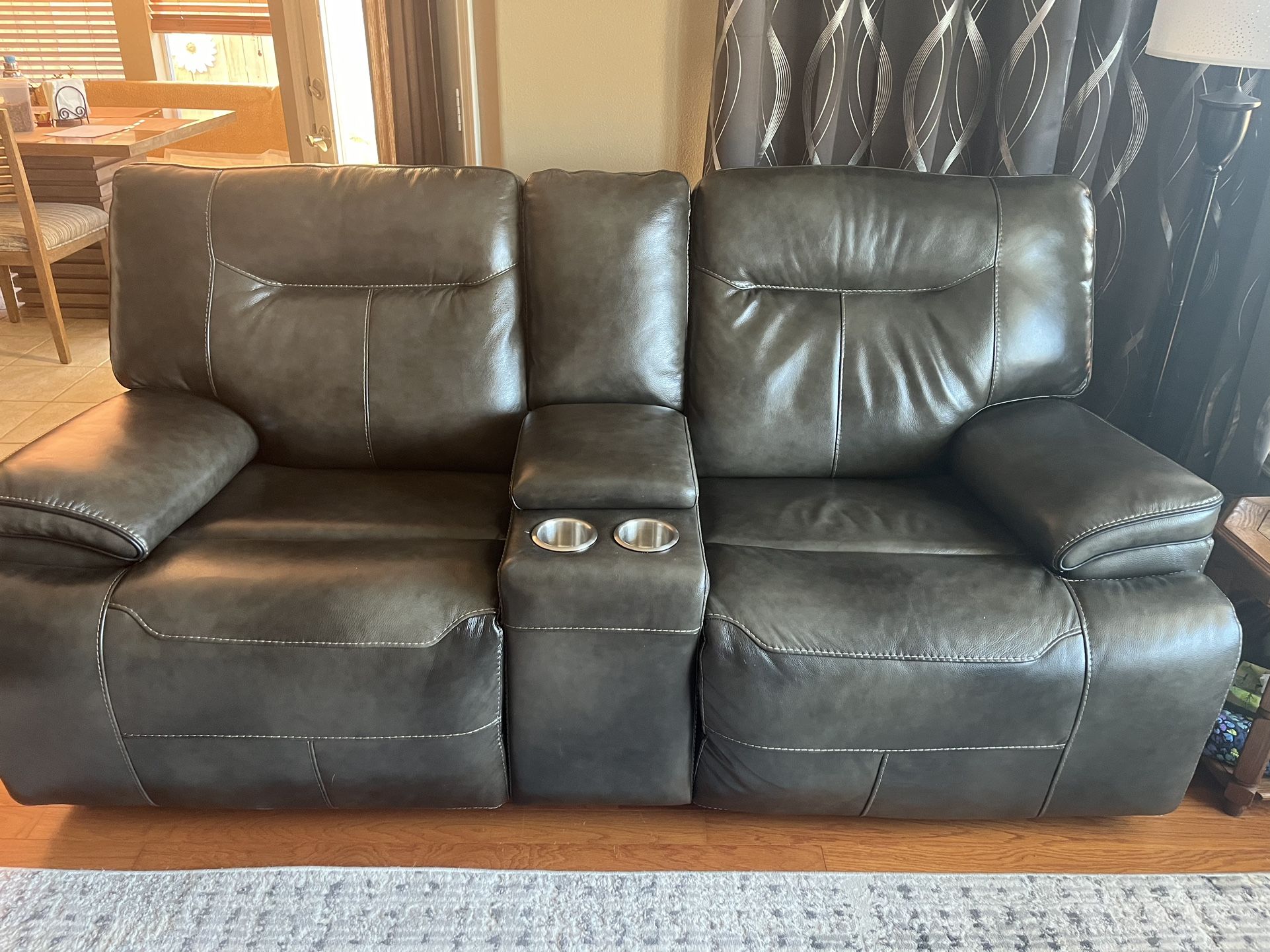 Cindy Crawford Home Bernsley Leather Sofa