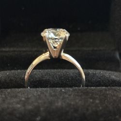 New 2.55 Carat Round Diamond Engagement Ring 14k White Gold