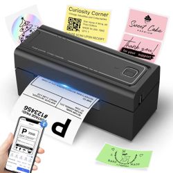 Bluetooth Thermal Label Printer, Wireless 4x6 Shipping Label Printer for Small Business & Shipping