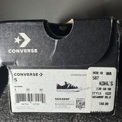 Converse Shoreline Knit Slip Chuck Taylor All Star Black Sneakers(Size - 5.0)