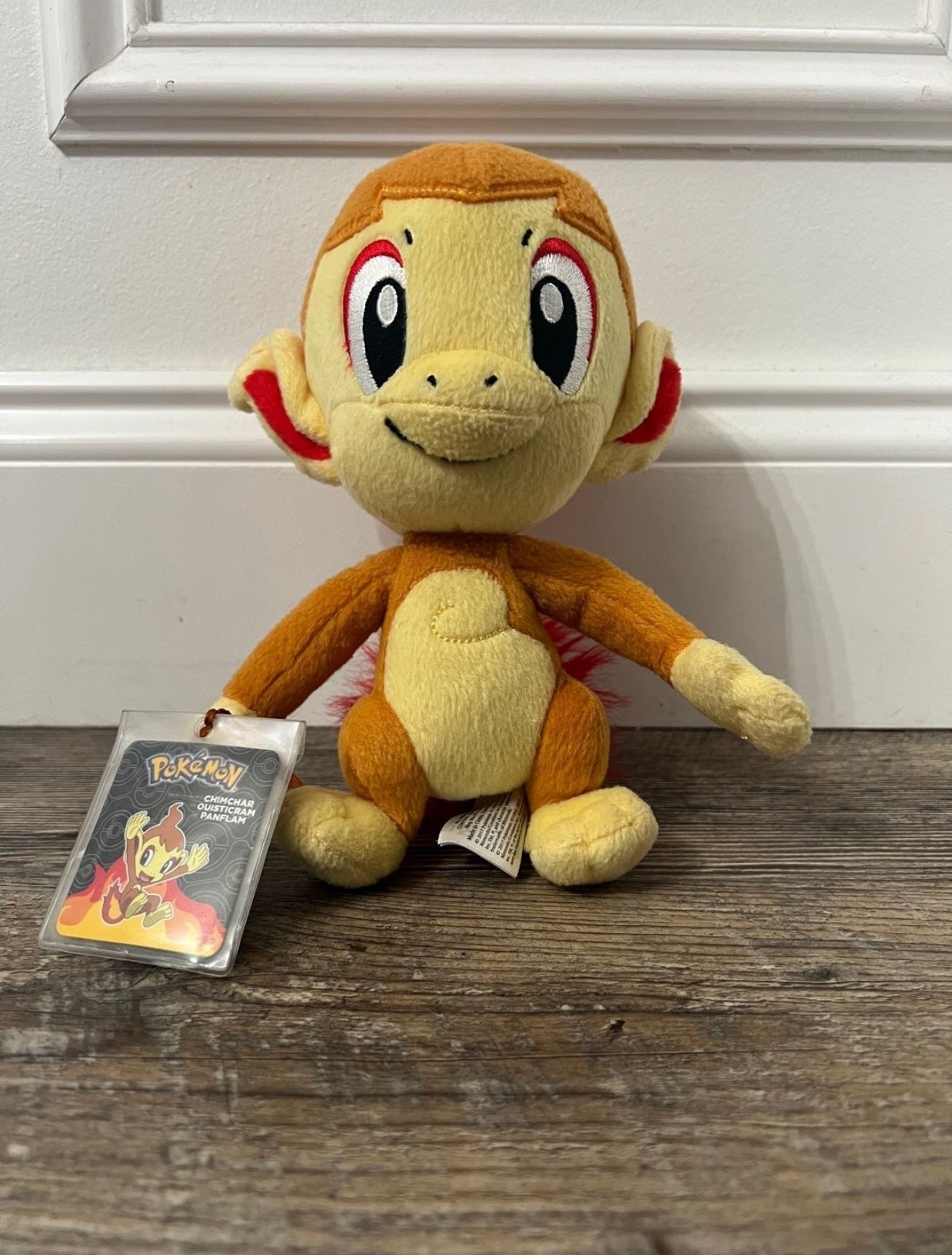 2017 TOMY POKEMON CHIMCHAR PLUSH STUFFED ANIMAL 8" TALL WITH TAG