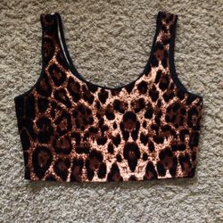Cheetah Print Crop Top