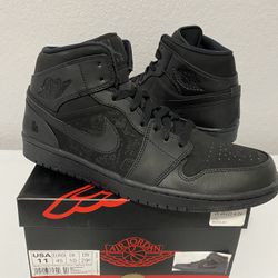 Jordan 1 Mid Flat Bush 166 Laser