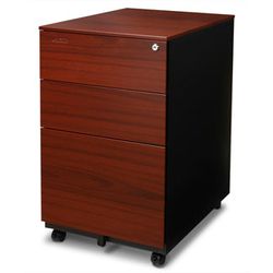 Aurora Red Teak File Cabinet - FC-103RT - NEW IN BOX
