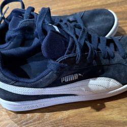 Puma Blue Suede Sneaker Shoes Size 8.5