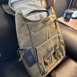 Canvas Laptop Computer Backpack 