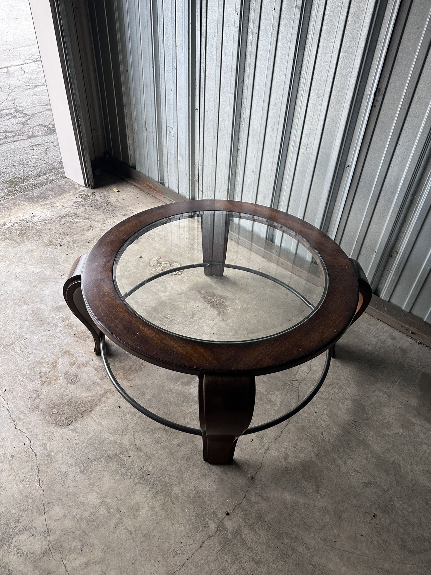 Wooden/glass coffee table