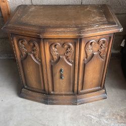 Antique Wood Nightstand
