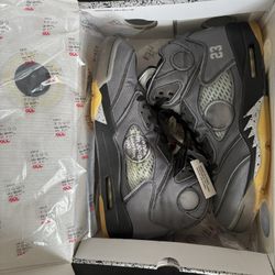 Jordan Retro 5 Off White X Muslin Size 13