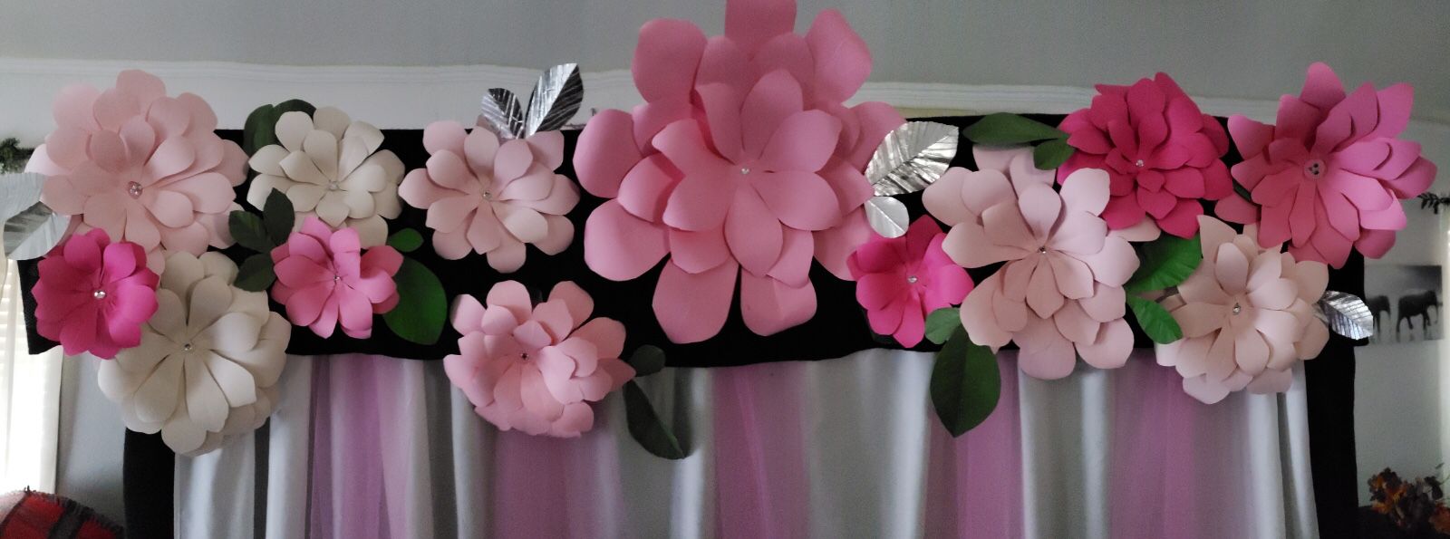 “Pretty in Pink” Banner of Flowers