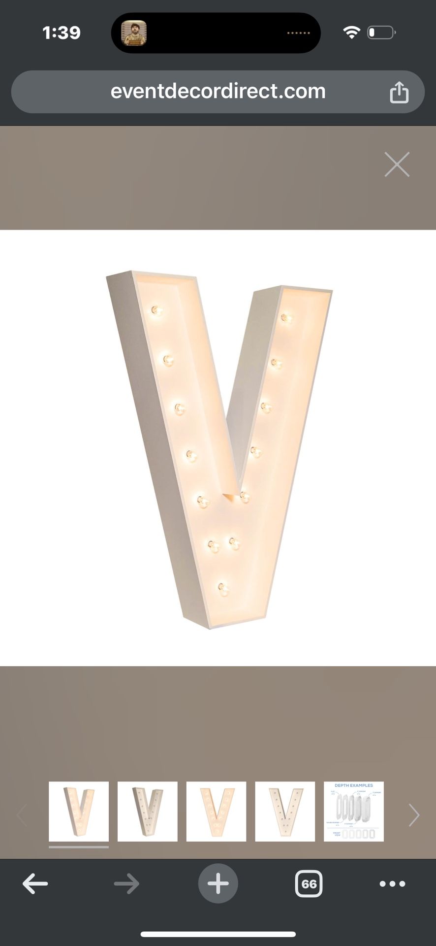 XV Marquee Letters 4ft Tall