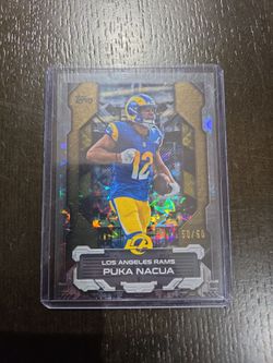 Puka Nacua Topps LA Rams Numbered /50 Card