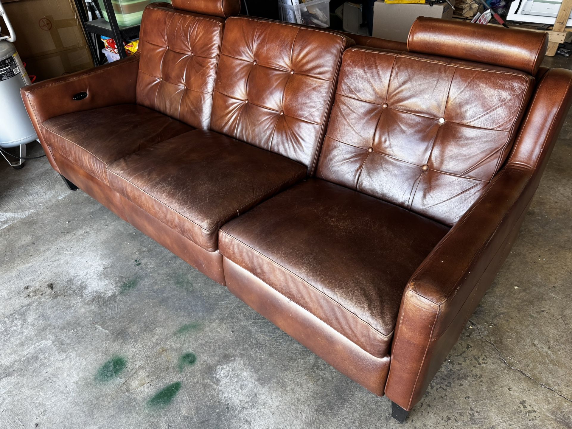 Club Furniture Leather Power Reclining Sofa
