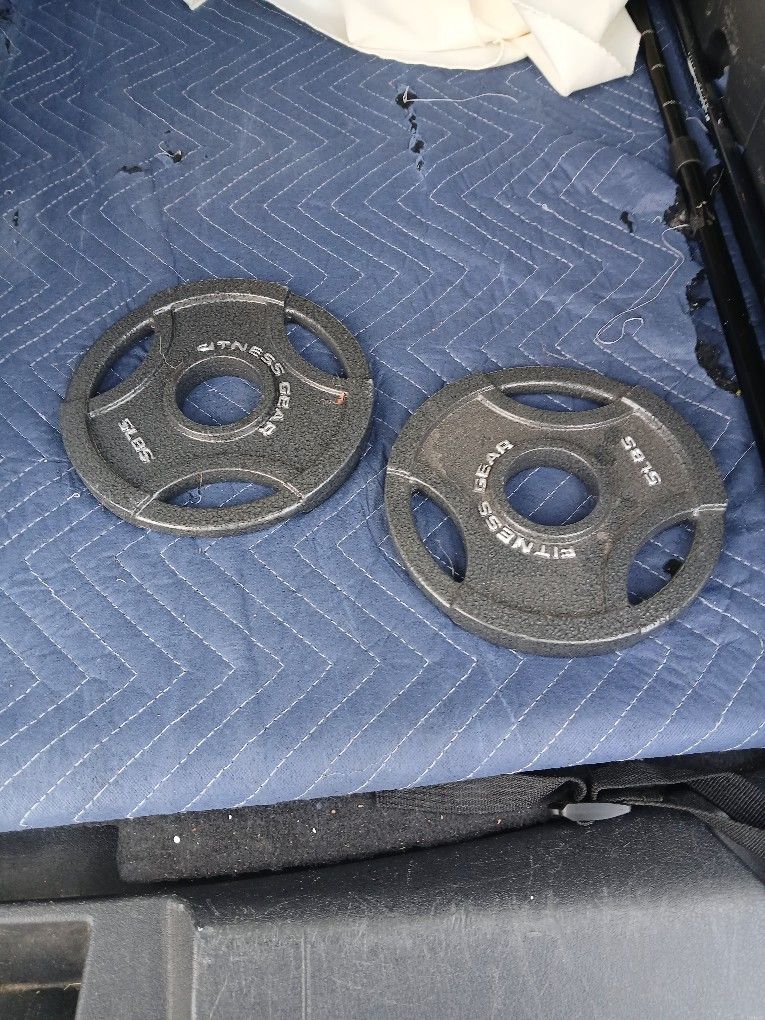 (2) 5lb Plate. Fitness Gear