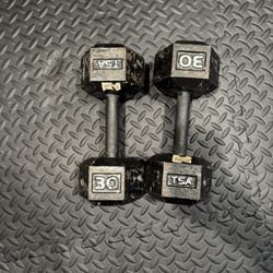 Pair Of Dumbbells 60LB