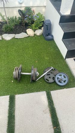 Exercise weight set 13 pieces everything included metal weights excellent condition