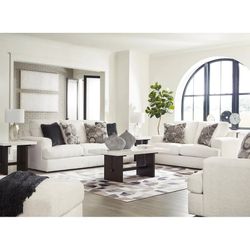 Brand New Simple Style Sofa features contemporary frame in ultra-soft neutral hue