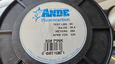 Ande 80# Pink Fluorocarbon leader