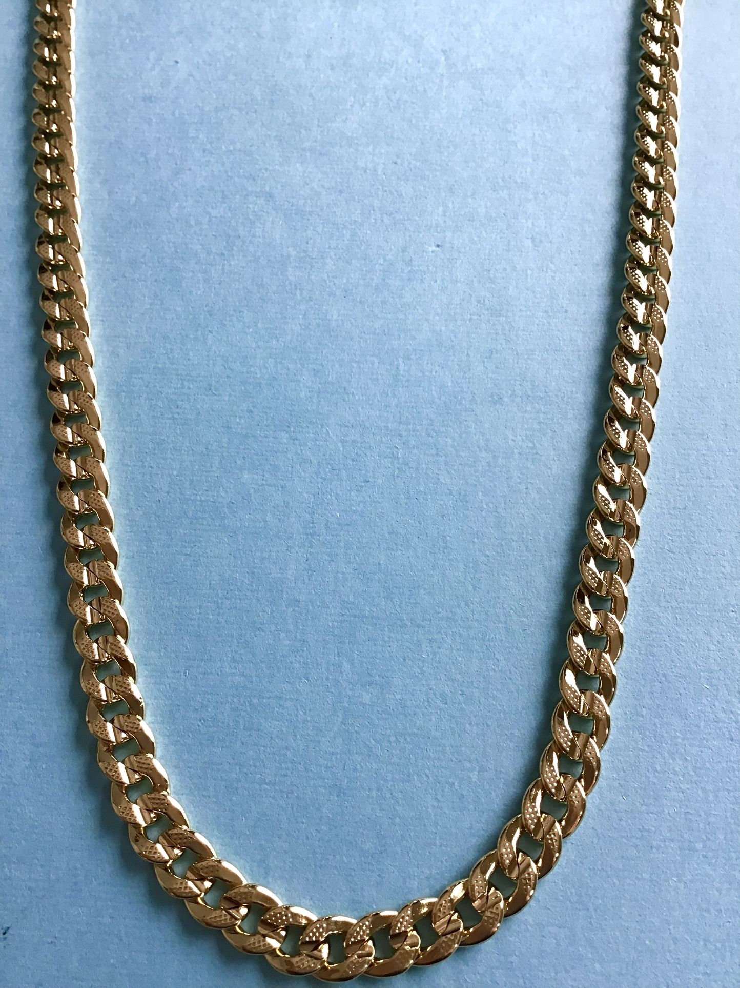 24” Diamond Cut Cuban Necklace 14k Gold Plated 8mm *Pickup Boca Raton