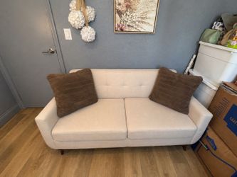 Modern Beige Loveseat