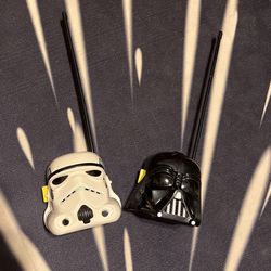 1994 Star Wars Darth Vader And Stormtrooper Walkie Talkies 