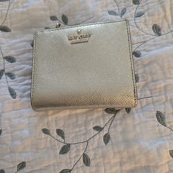 Kate Spade ♠️ gold Wallet.  Used And In Good Condition 