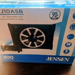 Jensen 10" Sub Woofer With Built In Amplifier Brand New In The Box 
