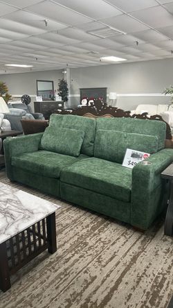 Green oversize sofa