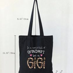 Grandma Love Print Large Tote Bag