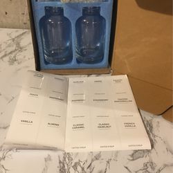 Set Of 2 Syrup Dispenser for Coffee Bars, Glass Syrup Bottle w. Pump