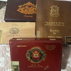 Lot Of 4 Empty Cigar Boxes 