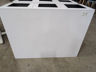 Modern White Triple Compartment Planter Box