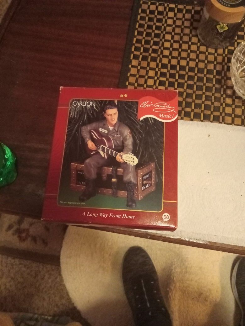 Collectors Item Elvis Prestley Music Box A Long Way From Home Song It Plays Is I'll Be Home For Christmas