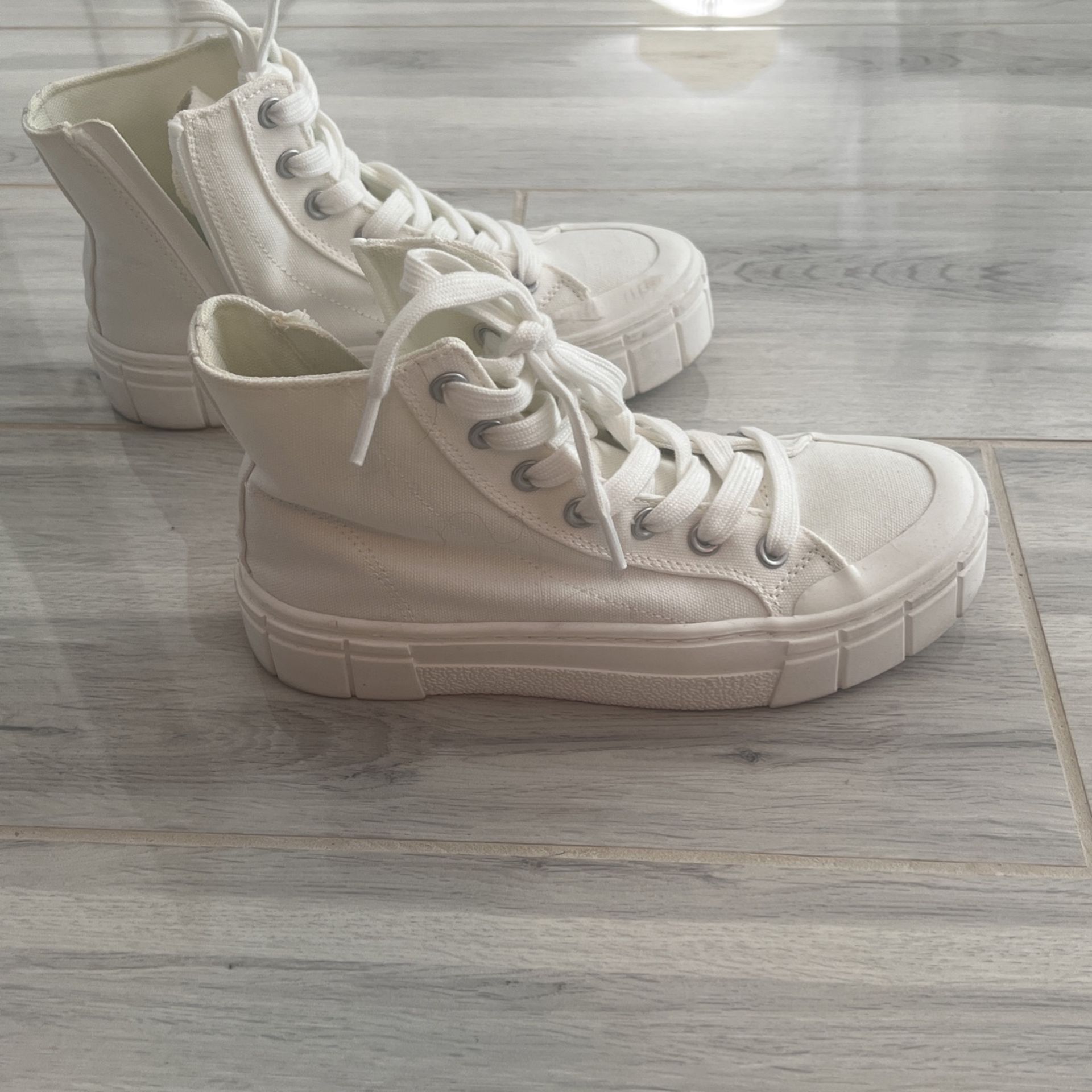 White Platform Sneakers