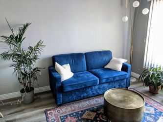 Blue Velvet - Pull Out Sofa Bed – Full size