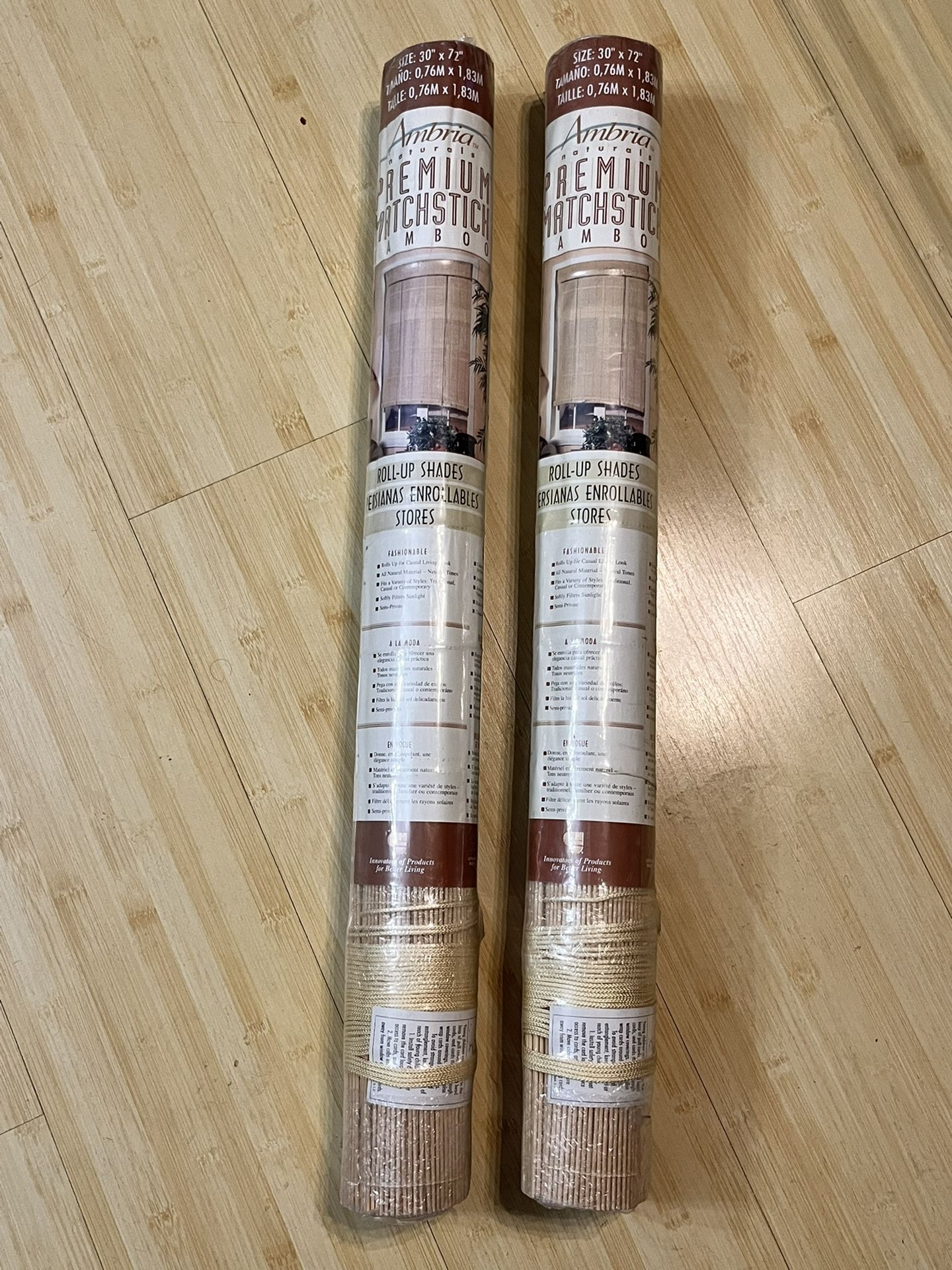 Set Of Ambria Premium Matchstick Bamboo Blinds
