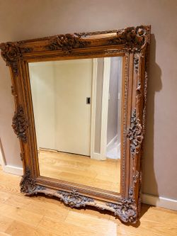 Large Vintage Grand Regency Louvre Mirror