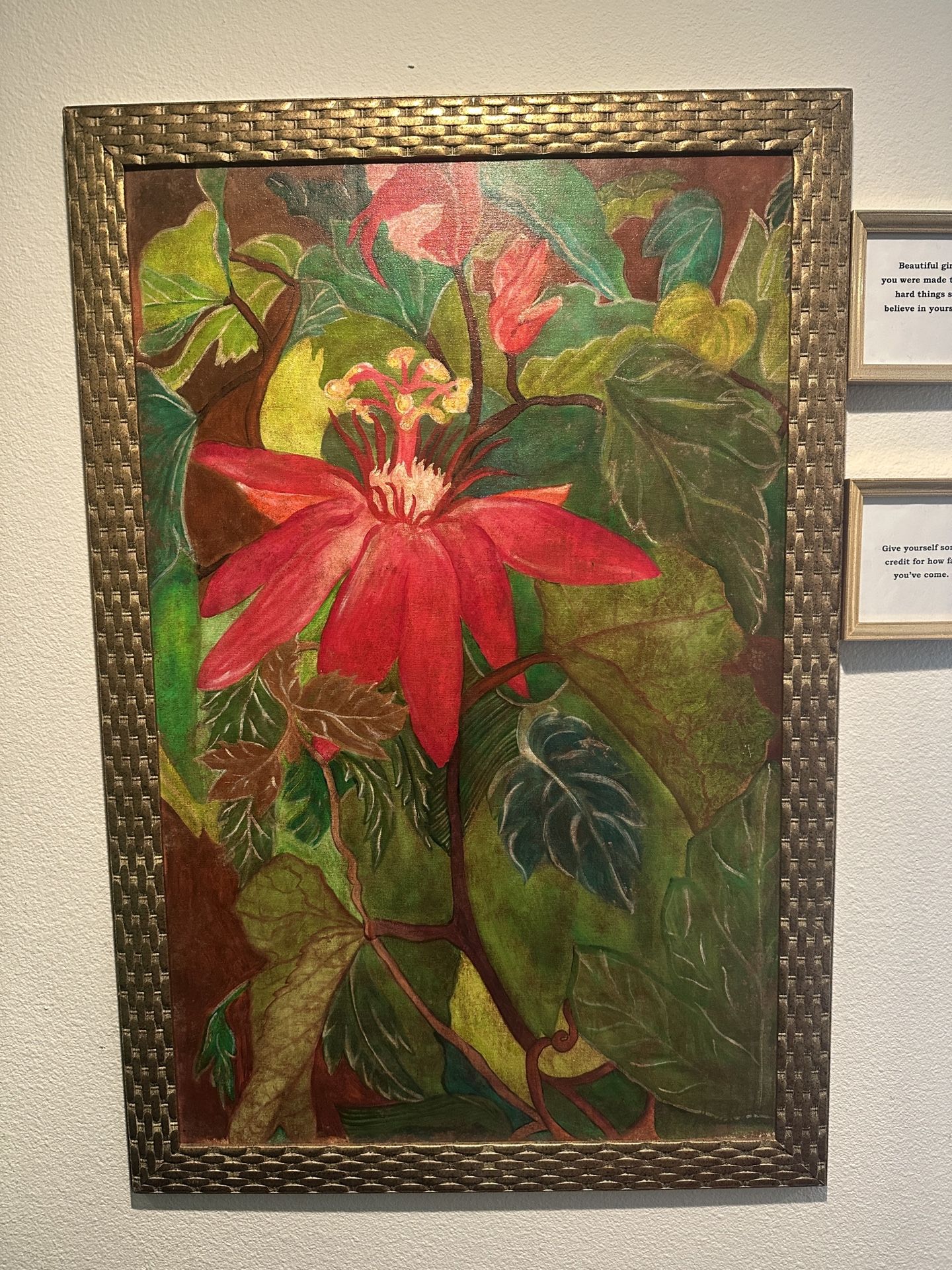 Large Oil Painting - passion Flower