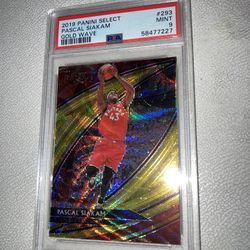 2019 PANINI SELECT PASCAL SIAKAM GOLD WAVE #293 MINT 9