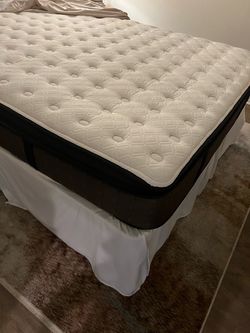 Stearns and Foster Pillow Top Mattress with Box Spring