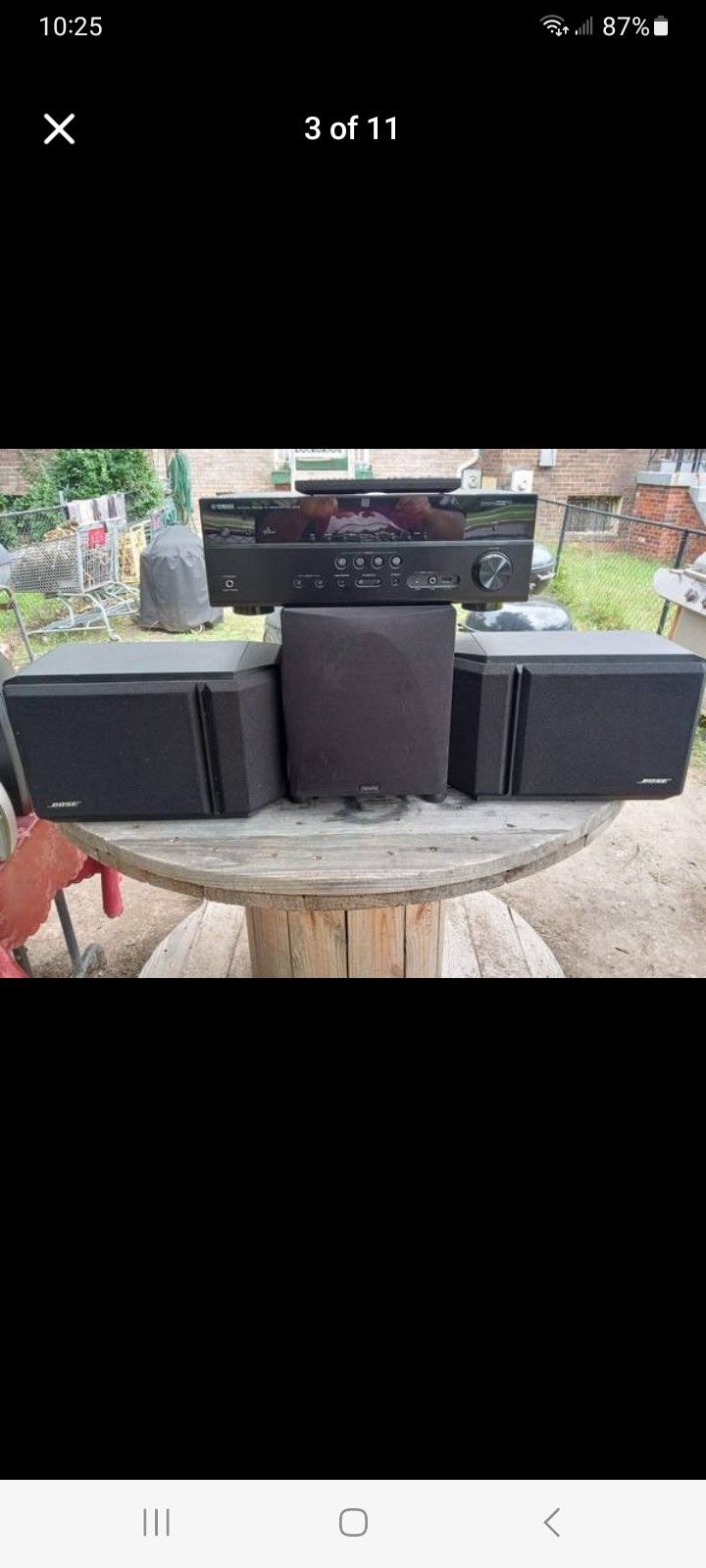 700W YAMAHA 7.1 AV RECEIVER/BOSE 201 IV SPEAKERS/300W DUAL SUB $500 FINAL PRICE