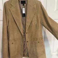 Tan Suede Leather Jacket- Banana Republic 