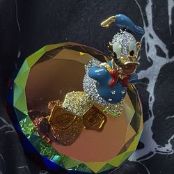 Disney Donald Duck Swarovski Figurine with Crystal Base