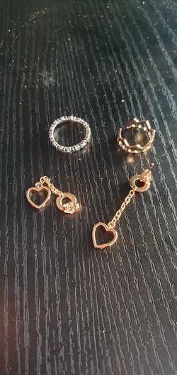 Two Rings And 2 Earrings 