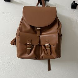 Brown Leather Diaper Bag