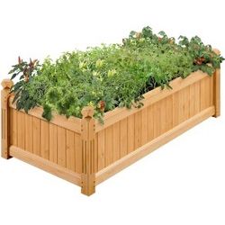 46″ L × 23.5″ W × 16″ H Wooden Raised Garden Bed