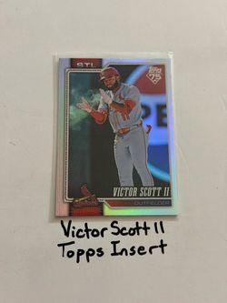 Victor Scott II St. Louis Cardinals Outfielder Topps Short Print Insert Card.