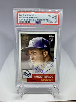 2022 Topps Archives '53 Fan Favorites Premium Wander Franco Auto RC /50 PSA 9 