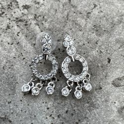 Rhinestone Dangling Earrings