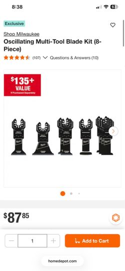 Milwaukee Oscillating Multi-Tool Blade Kit 8-Piece